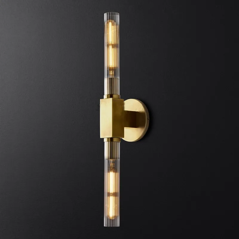 

Американский Ретро RH металлический E27 светодиодный настенный светильник стеклянные оттенки H56cm лампа Эдисона светодиодные настенные конус...