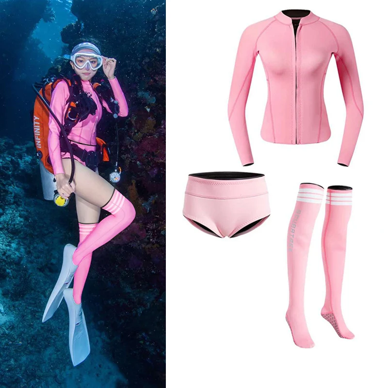 2mm wetsuit wet suit top jackets with short pants long socks