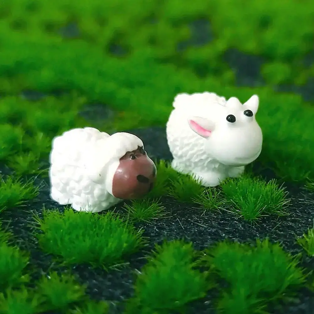 

1pc Miniature Animal Cute Mini Kawaii Cabochons Sheep Landscape Figurines Goat Accessories Fairy Garden Terrarium Micro Res I4d8