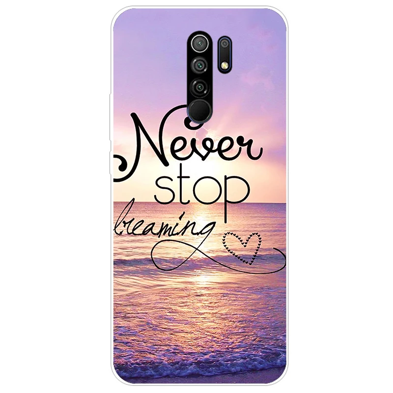 Чехол для Xiaomi Redmi 9 Силиконовый Модный милый матовый чехол бампер Redmi9 Coque Fundas Capa