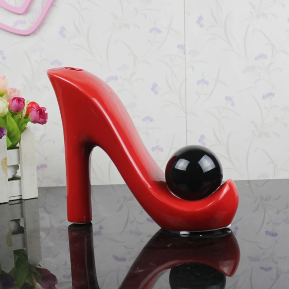 

Fashion High Heels Vase Home Decor Shoe Planter Ceramics Table Centerpiece Decoration