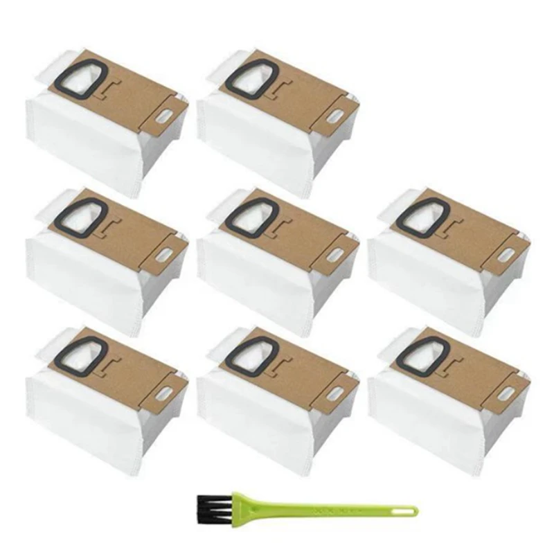 

8 PACK Vacuum Bag With Brush For Roborock H6 Dust Bag Replacement For Xiaomi Roborock H6 H7 SCWXCQ01RR Vacuum Cleaner
