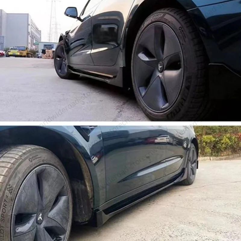 Комплект тела Tesla Model Y 2020-2023 блеск черный цвет Внешний бампер боковая юбка