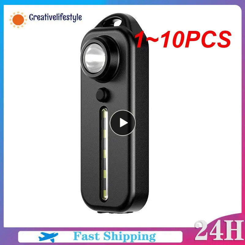 

1~10PCS C-type Rechargeable Tail Lamp Led Portable Flashlight Waterproof Emergency Flashlamp Cycling Running