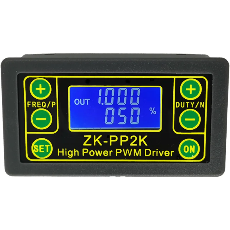

ZK-PP2K PWM DC 3.3~30V 12V 24V Motor Speed Controller Regulator 8A 150W Adjustable LED Dimmer Pulse Frequency Duty Ratio