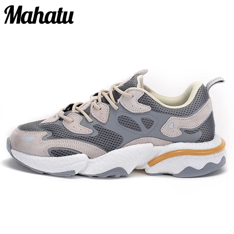 Men genuine Lether Casual shoes fashion flat leisure shoes popcorn bottom men's women outdoor lether tenies shoes Sneakers