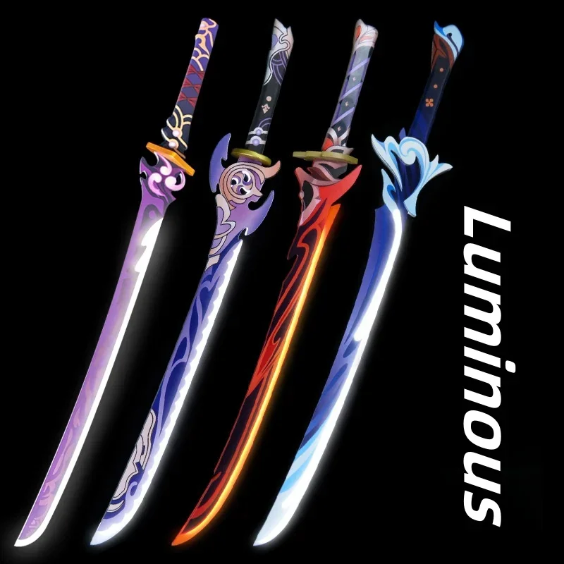 101 см светящиеся мечи Genshin Катана перезаряжаемые реальный размер японский