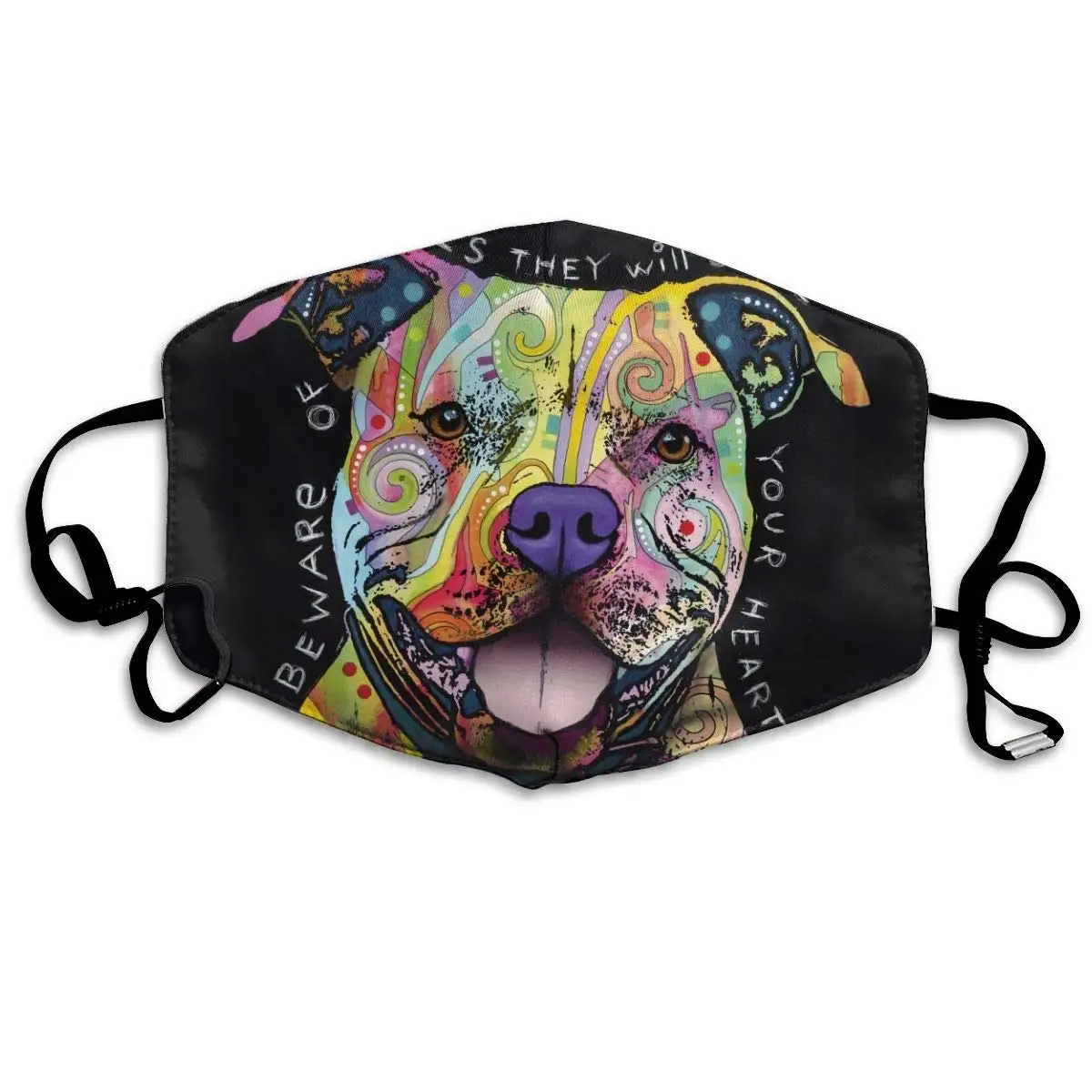 

Pit Bull Dog Pattern Mask Women Men Teens Kids Washable Reusable Face Masks With Elastic Earloops Anti Dust Pollution Mouth Mask