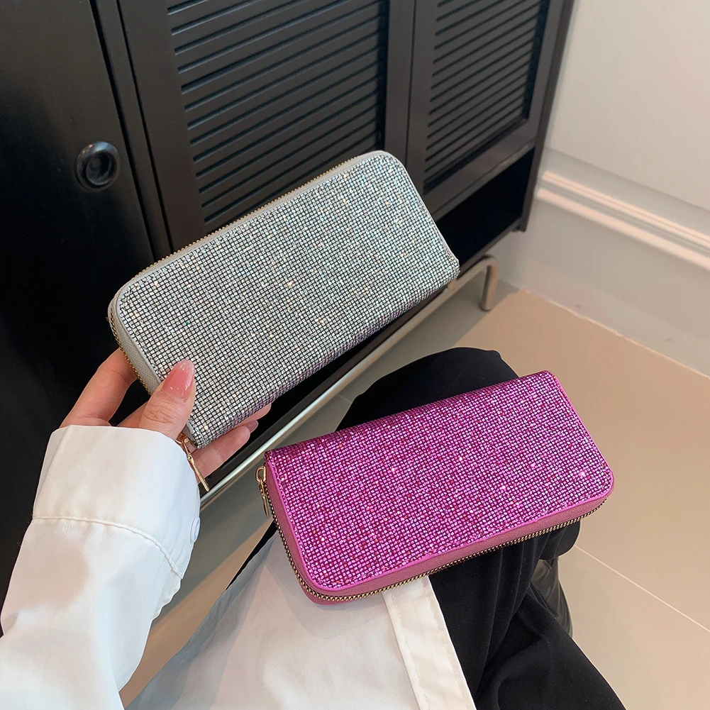 

Women Sequin Clutch Sparkling Evening Bag Fashion Tote Bag Shiny Handbag Card Holder Party Bag Ladies Purse Money Pocket