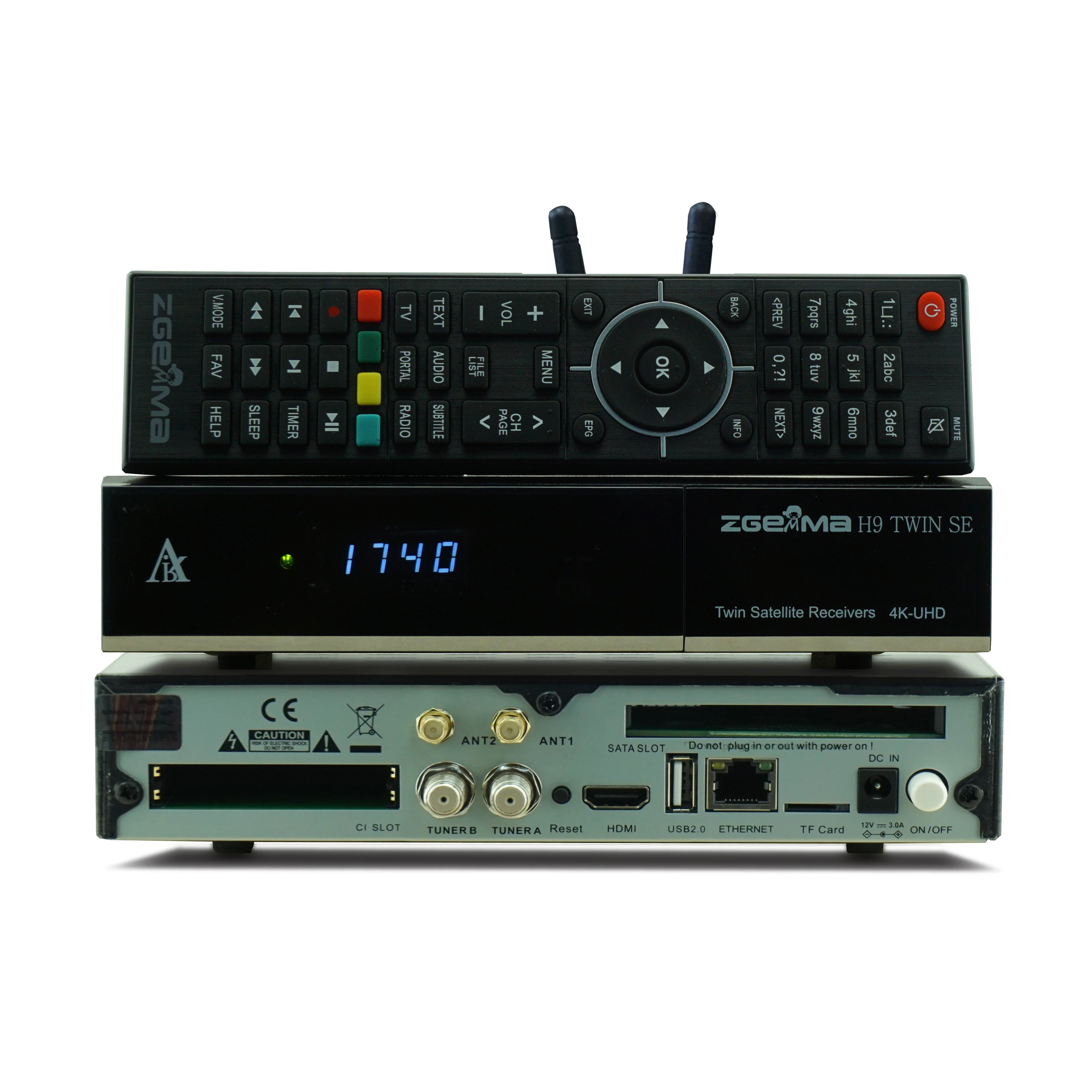 Оригинальный 4K UHD Zgemma box H9 TWIN SE 2 * CI + Linux E2 и android dual OS DVB-S2X TV twin спутниковый ТВ