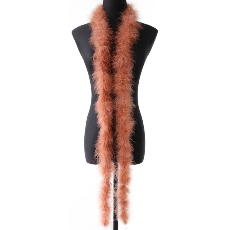 

2 Meters/Pcs Fashion 20 Grams Soft Fluffy Real Natural Turkey Marabou Feather Boa Dyed Colorful Stage Party Skirt Decoration