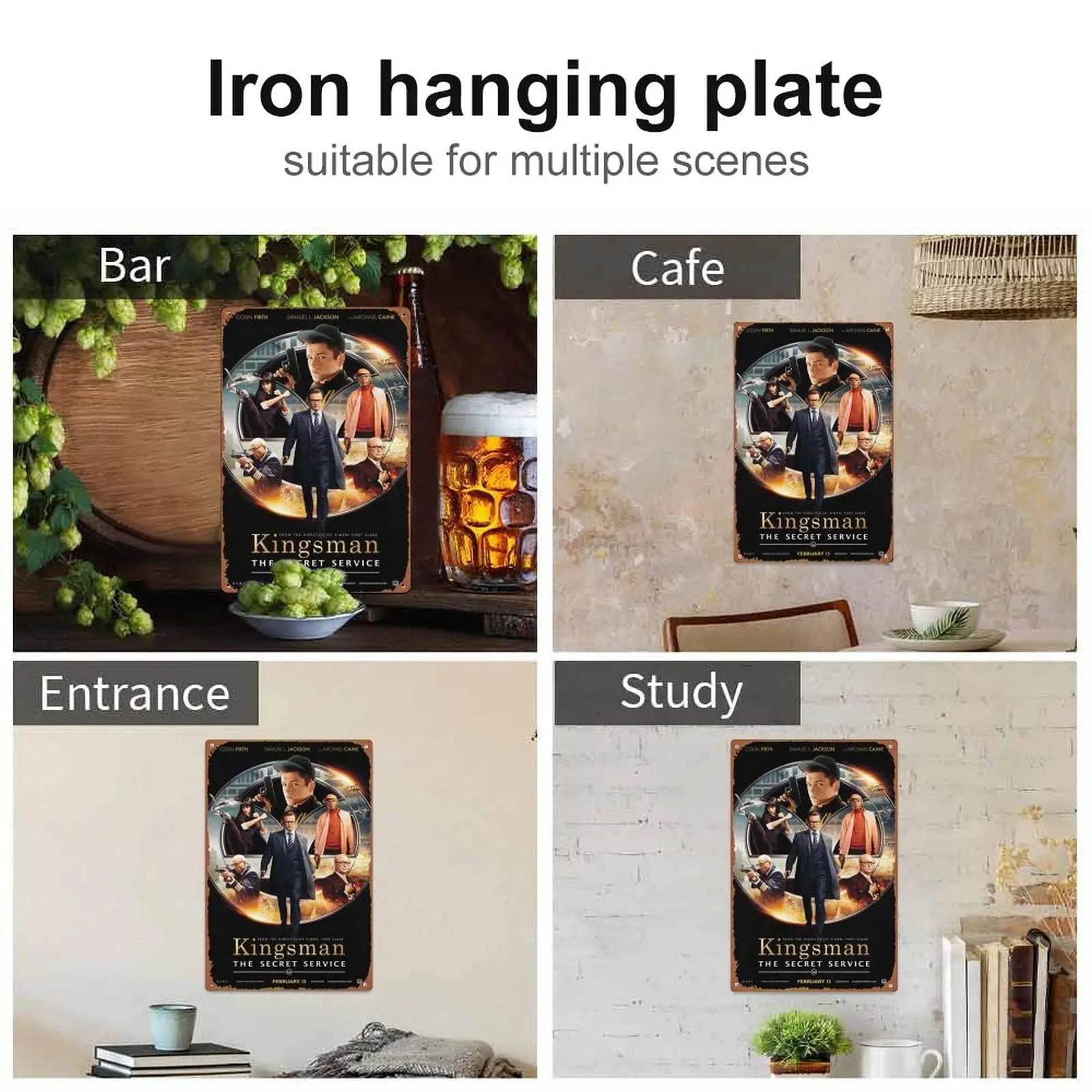 Настенный плакат в стиле секретной службы Kingsman 8x12 дюймов