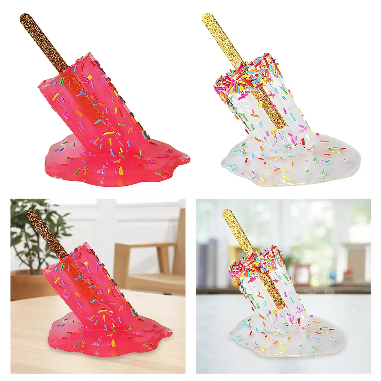 

Set of Melting Ice Sculpture Ornaments Desktop Home Decoration Ornament