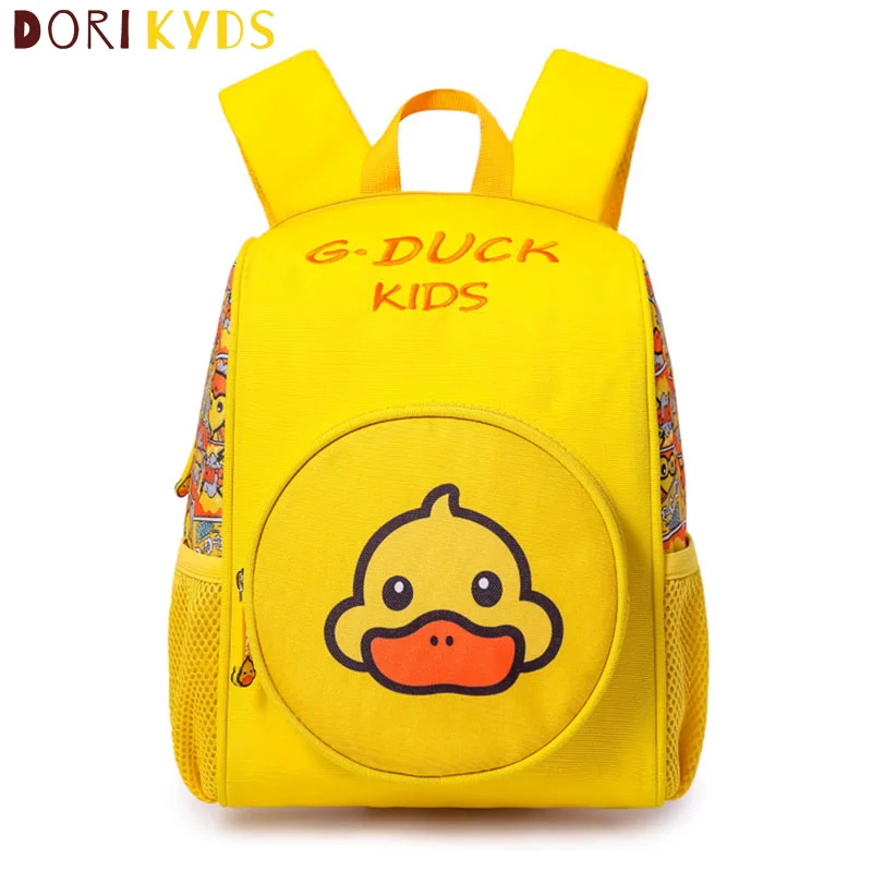 

DORIKYDS 2022 New G DUCK Kids Backpack Fashion Cartoon Boys Girls School Bag Large Capacity Anti-lost Toddler Mochila Escolar