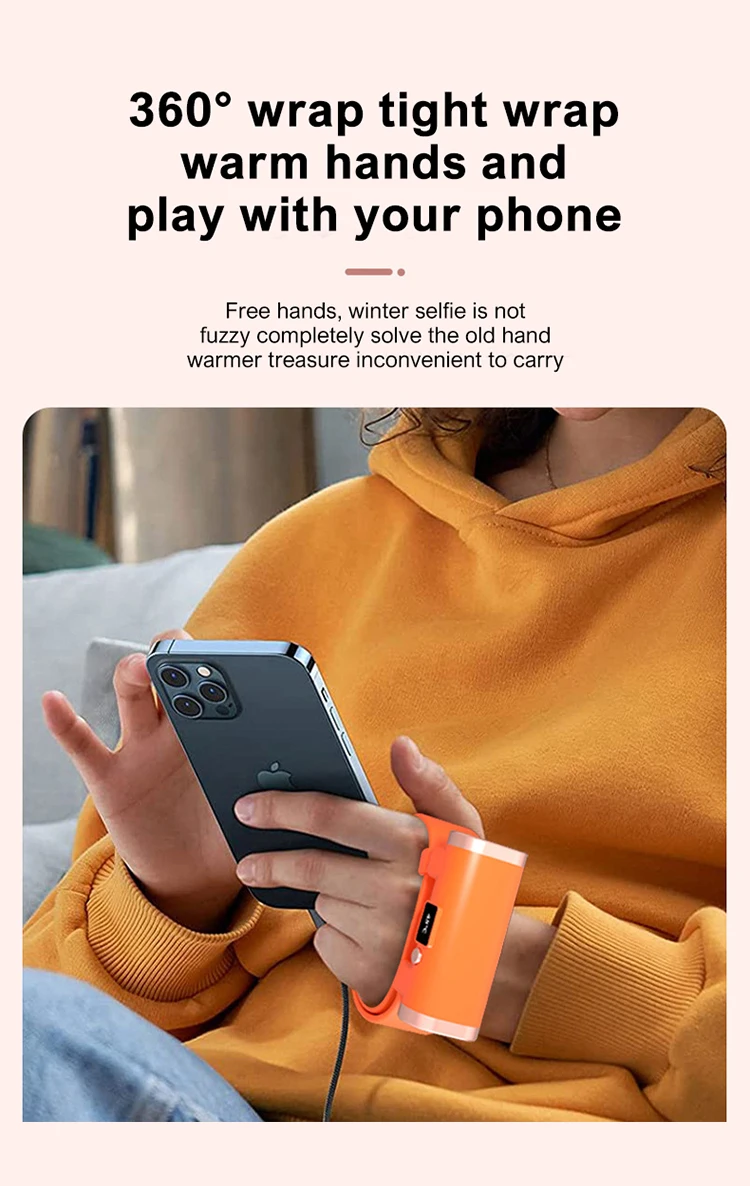 2000 мАч браслет с грелкой для рук зимняя грелка карман путешествий быстрый нагрев