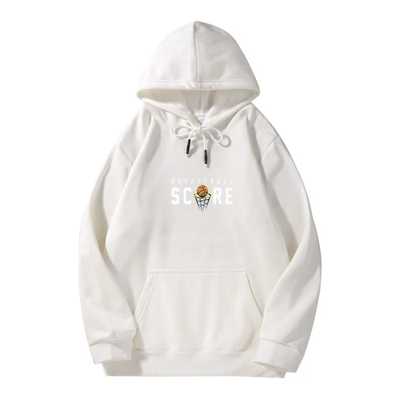

Men's and women's autumn and winter fashion hoodies hand-painted cartoon basketball three-dimensional basketball street hoodies