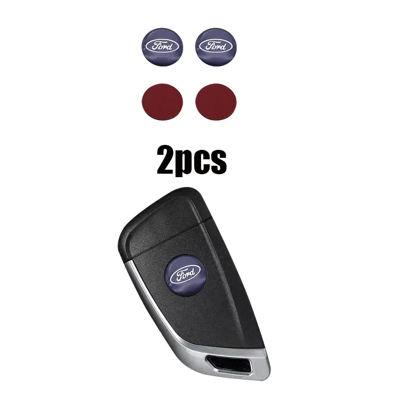 2 шт. 20 шт. Лидер продаж Ford 14 мм 3D алюминиевый логотип автомобиля брелок украшение эмблема авто ключ значок наклейка аксессуары