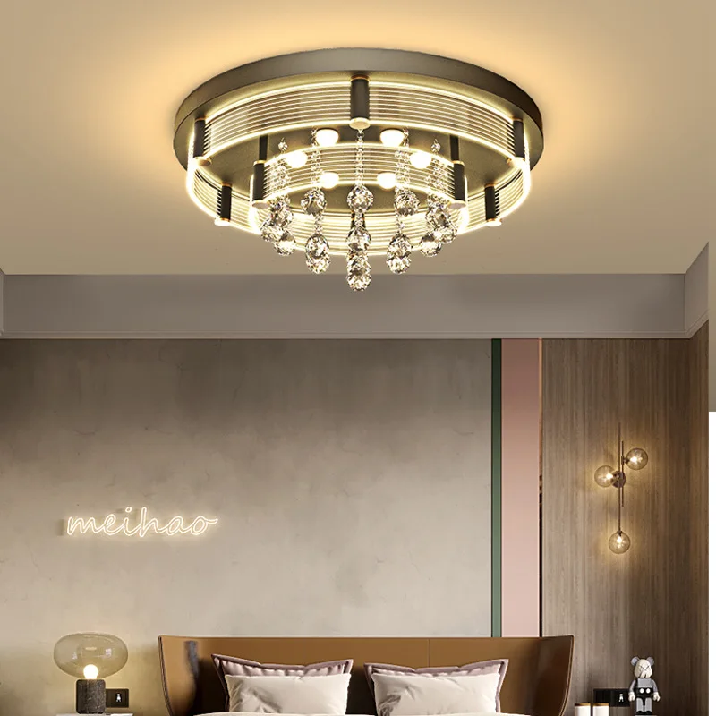 

Modern LED Crystal Ceiling Lights For Bedroom Corridor Kitchen Nordic Ceiling Lamp Gold Industrial Living room Light plafonnier