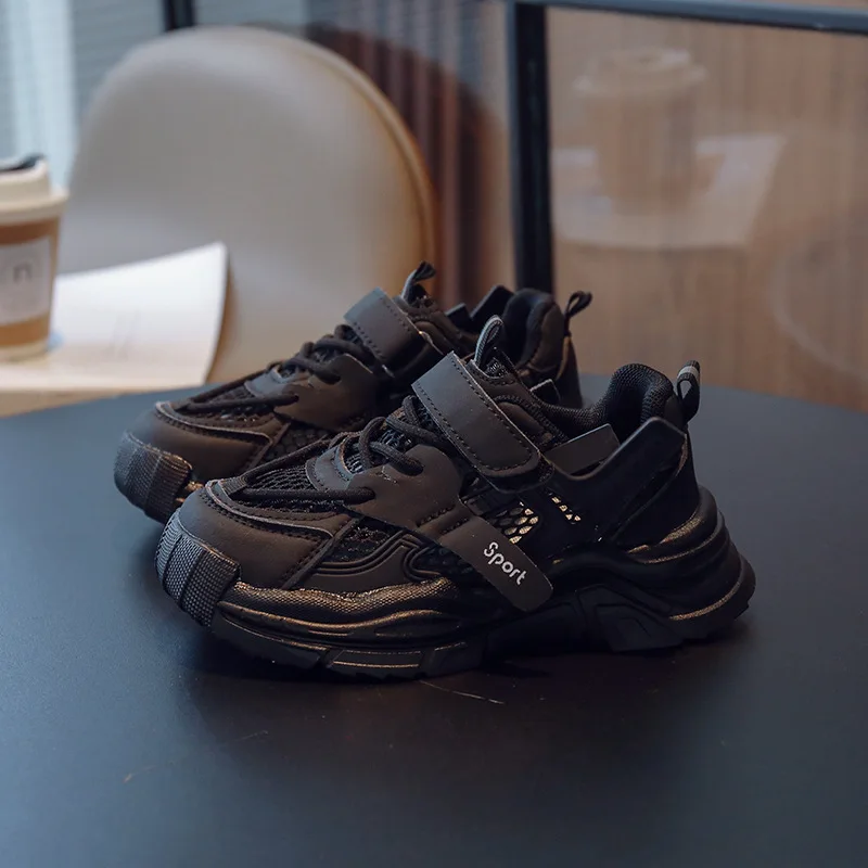 

2023 Spring Summer Children Shoes Breathable Mesh Kids Sneakers Solid Colors Unisex Boys Girls Casual Sport Shoes Size 26-36