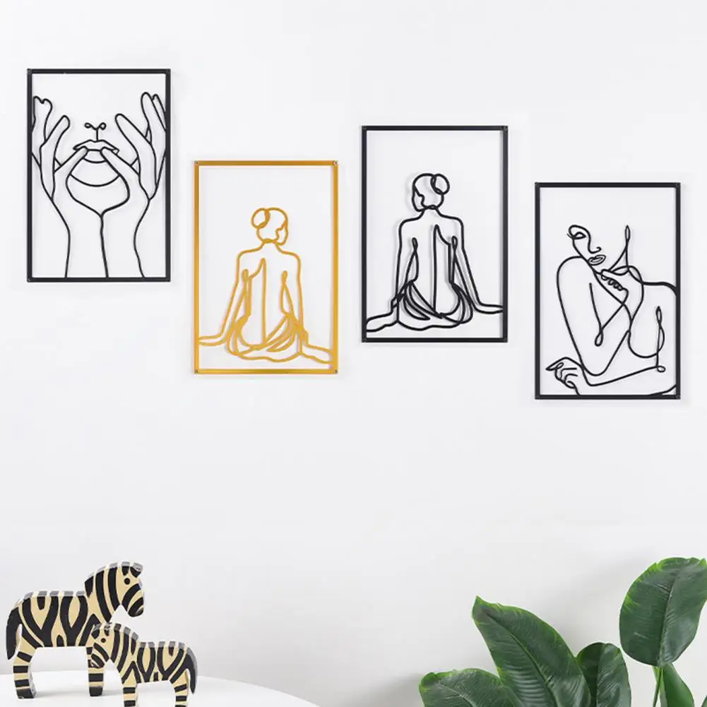 

Минималистичная Женская проволока, художественный декор, Абстрактная Металлическая женская форма, настенное украшение, винтажное металли...