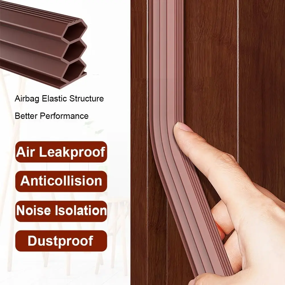 

Noise Isolation Door Gap Sealing Strip Self-adhesive Windproof Weather Stripping Household Silicone Window Draught Excluder