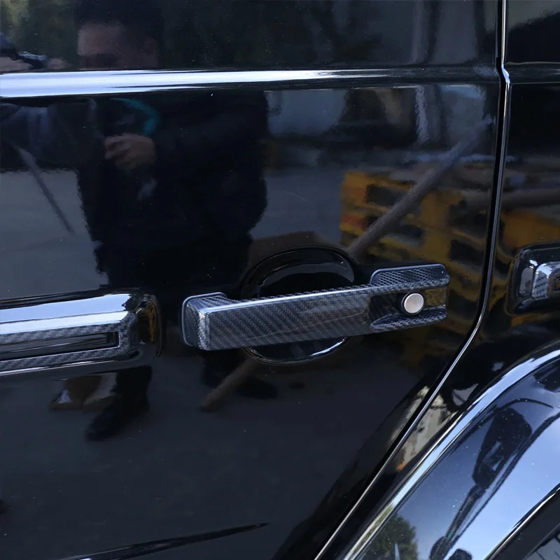 Фото Для Mercedes-Benz G-Class G500 G63 W465 2025 из настоящего углеродного волокна, внешняя дверная ручка автомобиля, защитная крышка, автомобильные аксессуары №2