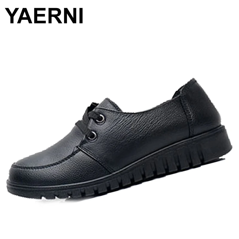 

Женские туфли на нескользящей подошве, черные повседневные туфли на нескользящей подошве, со шнуровкой, весна-осень 2023