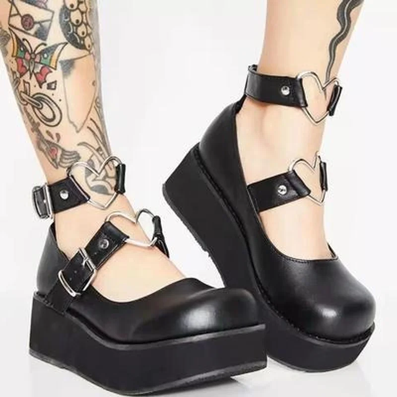 

New 2022 Women Creepers Flats Girls Platform JK Mary Jane Student Goth Ladies Loafers Shoes Lolita Dropshipping Plus Size 43