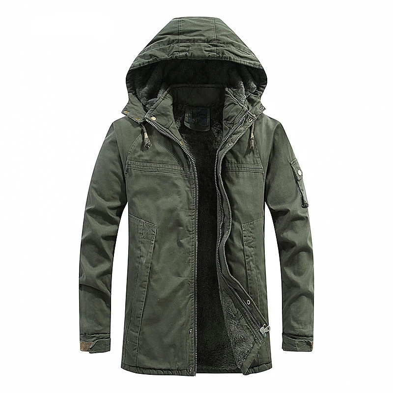 

Winter Men's Jackets Fashion Fleece Warm Winbreaker Jackets Male Outdoor Thicken Military Thermal Hooded jackets Clothing