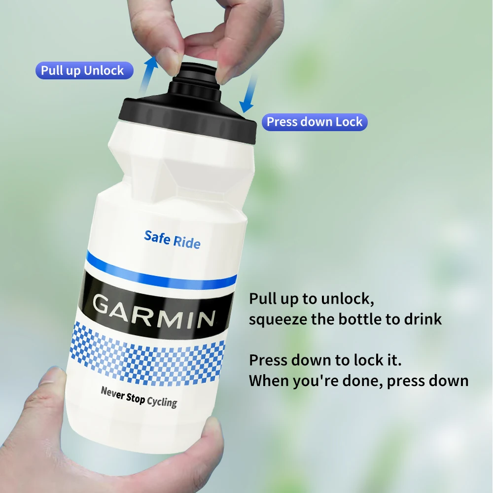 

Garmin велосипедная бутылка для воды 610 мл герметичный Сжимаемый без вкуса BPA пластиковый походный спортивный велосипедный чайник