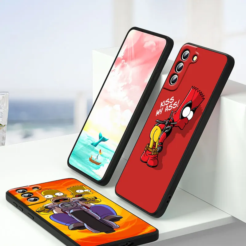 hot cartoon cute simpsons for samsung galaxy note 20 s20 fe lite ultra 10 9 8 pro s10e s10 5g s9 s8 s7 s6 plus black phone case free global shipping