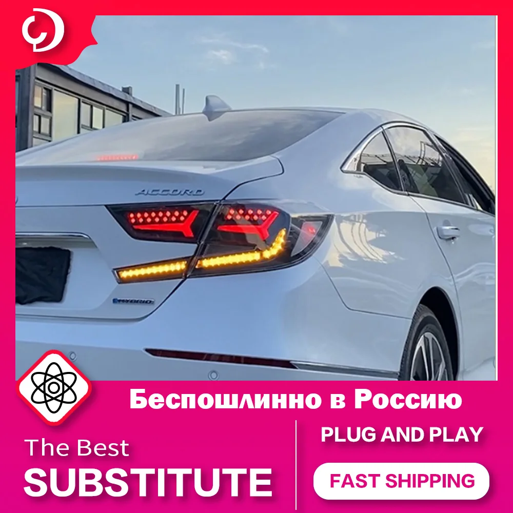 

4 PCS Car Taillights for Accord G10 2018-2021 LED Tail Light DRL Turn Signal Brake Brake Reversing Parking light Replacement