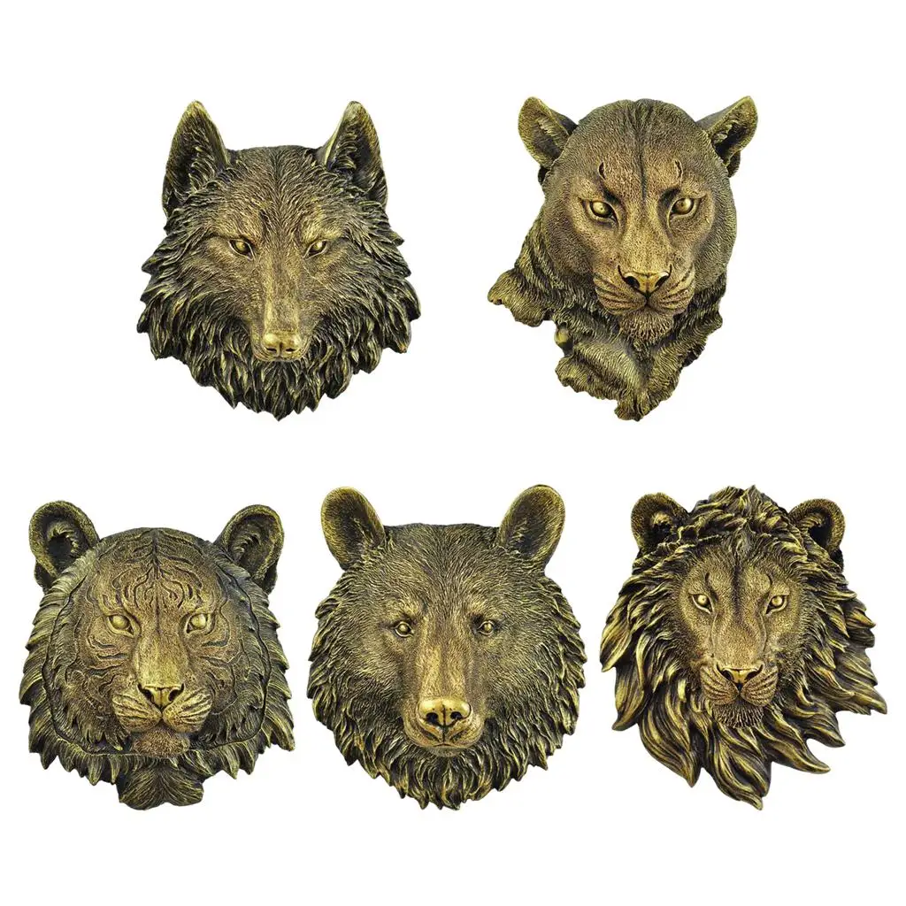 

Декоративная настенная скульптура в виде головы животного, декоративная подвеска в виде головы животного из смолы, аксессуары для дома