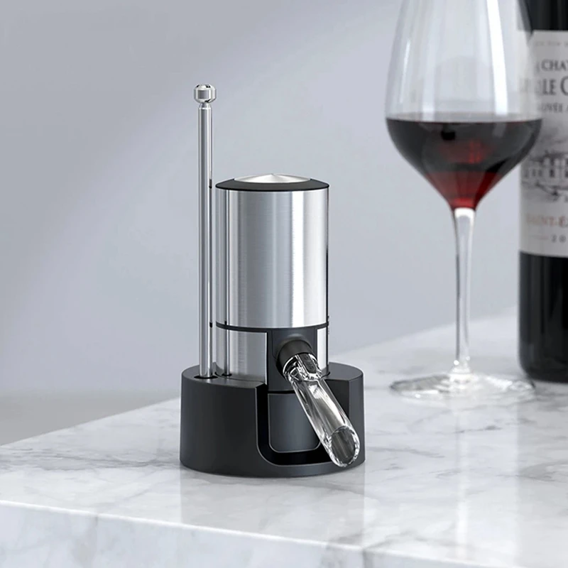 

Electric Wine Decanter Dispenser With Base Quick Sobering Automatic Wine Decanter Aerator Pourer For Bar Party Kitchen