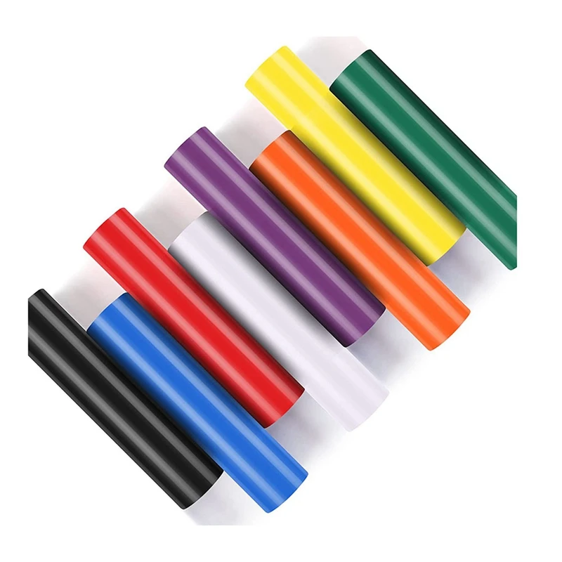 

Permanent Vinyl- 8Colors Glossy Adhesive Vinyl, 5.5Inx4ft Permanent Vinyl Roll,Adhesive Decal Sheets-No Need Cutting Mat