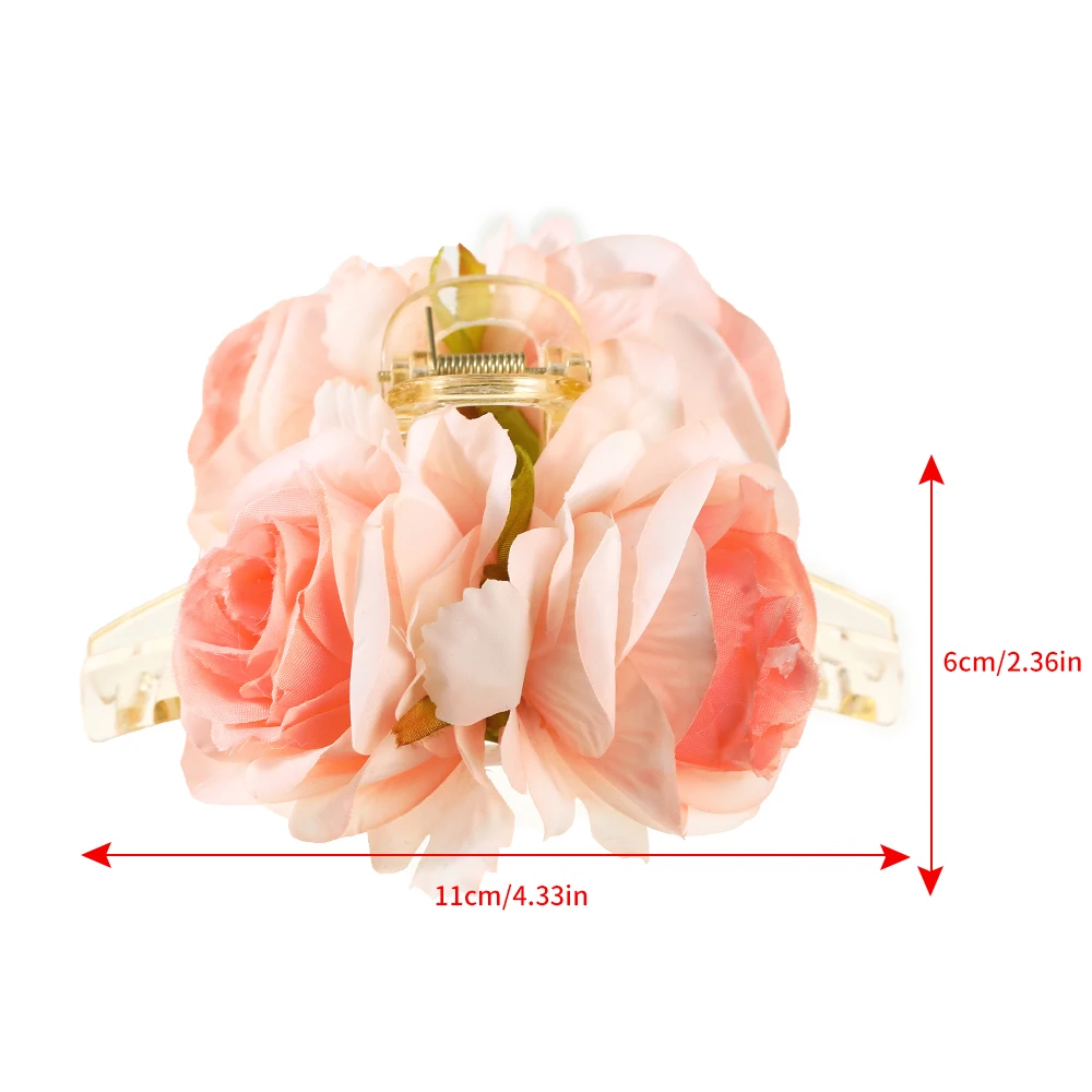 Женская заколка для волос AWAYTR элегантный тканевый зажим с розами аксессуары -
