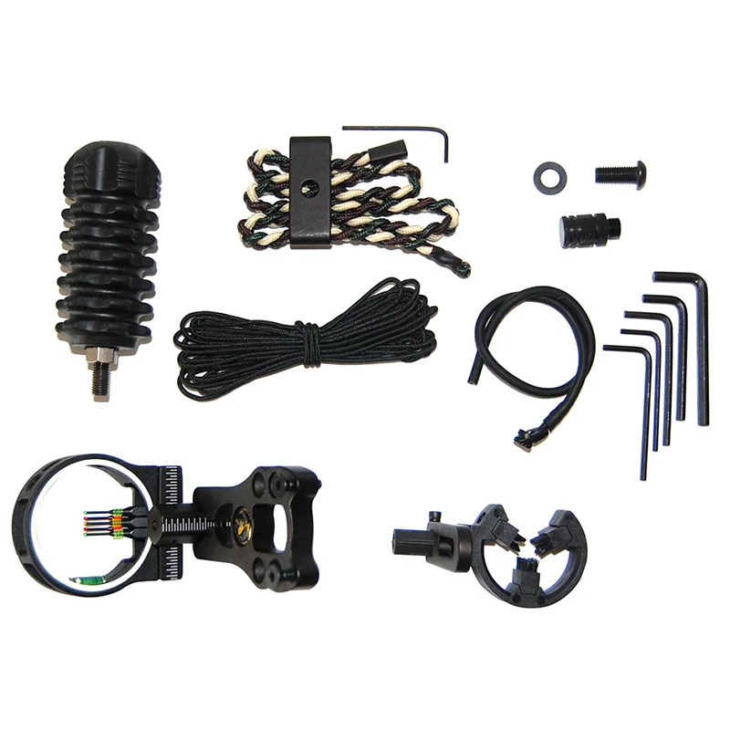 

Портативный Лук для стрельбы из лука, охотничий лук, набор аксессуаров 6 в 1, упор для стрел, стабилизатор, портативное прочное охотничье снаряжение