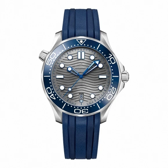 

mens mechanical watch automatic ceramic black blue rubber