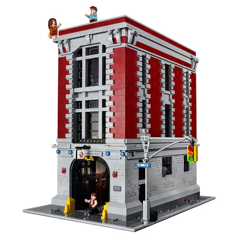 

city building 16001 Bricks Firehouse Model Building Blocks Compatible 75827 10274 technical car Building Blocks Toy Gifts
