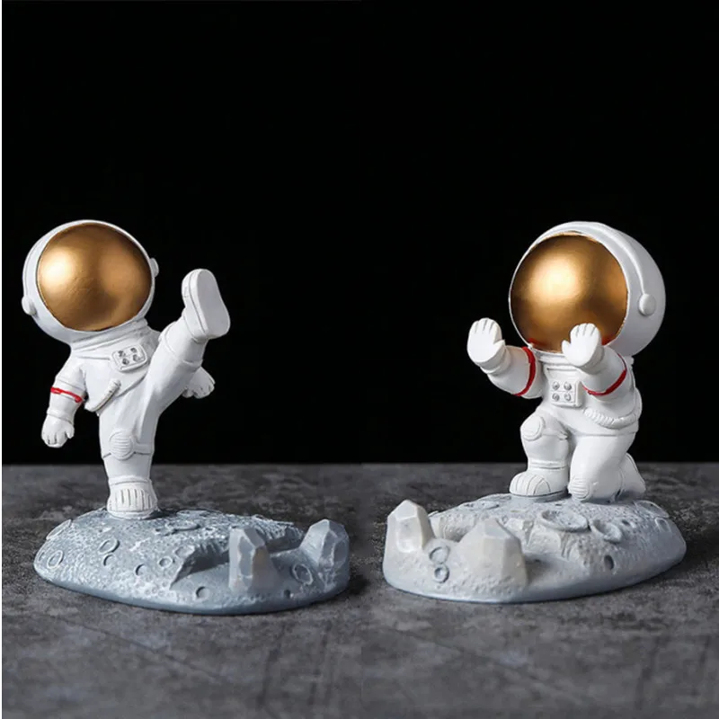 

Cute Astronaut Mobile Phone Stand Girl Boy Gift Ins Desktop Decoration Ornaments Living Room Decorate Home Desk Resin Stand
