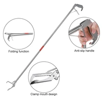 120cm foldable snake tongs stick reptile catcher grabber wide jaw tool heavy professional folding reptile snake tongs