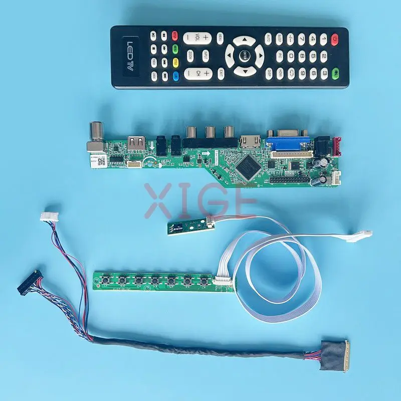 

LCD Controller Board Fit HSD101PHW1 LTN101AT03 M101NWN8 40 Pin LVDS VGA+HDMI+AV+USB 1366*768 10.1" Kit Laptop Display Analog TV