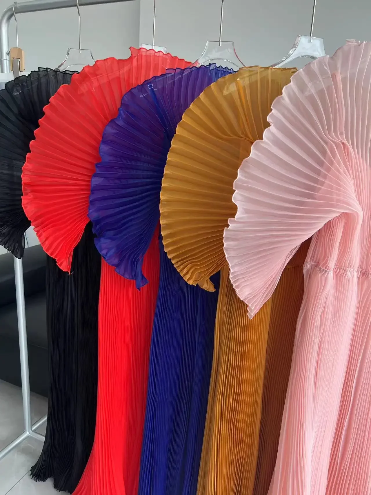 YUDX плиссированные 2024 осенние новые женские платья ручной работы свободные