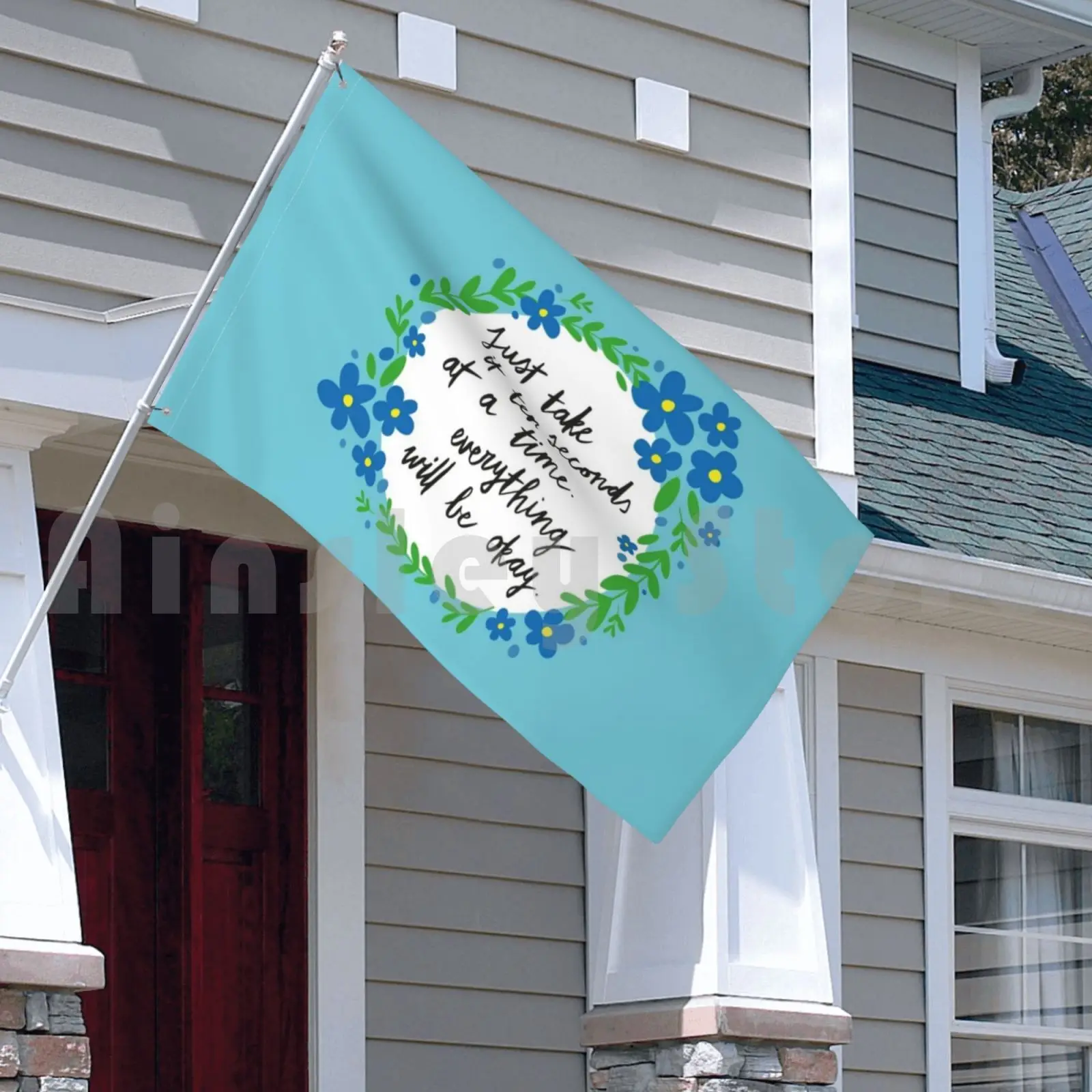 Десять секунд | Синий декоративный флаг на открытом воздухе Автомобильный