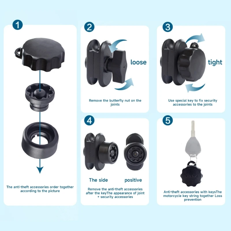 Противоугонная ручка безопасности для крепления на кронштейне M6