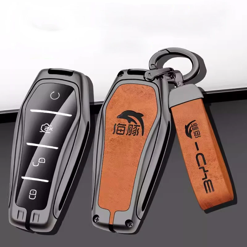 

Zinc Alloy Car Remote Key Fob Case Cover Bag For BYD Second Song Max Dm Tang QIn Pro Generation Yuan Han Ev Atto 3 Dolphin 2021
