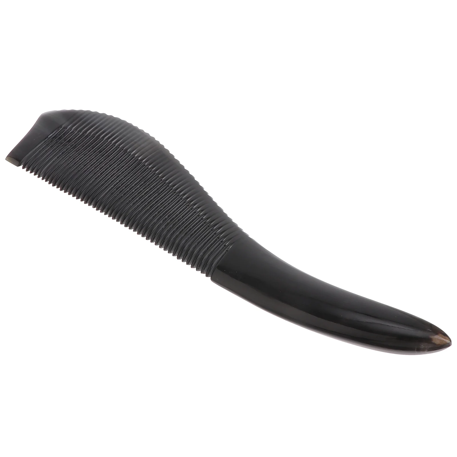 

1pc Natural Ox Horn Comb Portable Scraping Comb Anti-static Hair Comb