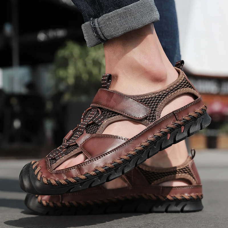 

Men Summer New Casual Flat Sandals Roman Beach Footwear Male Sneakers Low Wedges Shoes Big Size 37-48 zapatos