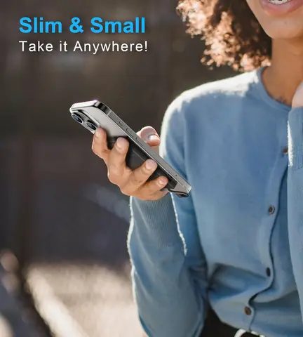 Ультратонкое магнитное портативное зарядное устройство со встроенным кабелем USB-C Power Bank 5000 мАч для Magsafe iPhone Samsung Xiaomi Wired Small