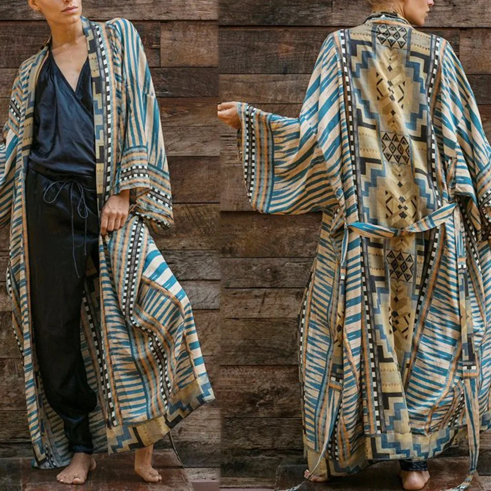 

New Beach Vacation Bikini Sunscreen Coat Mid Length Cardigan Shawl Beach Swimwear Overlay Cover Up for Women